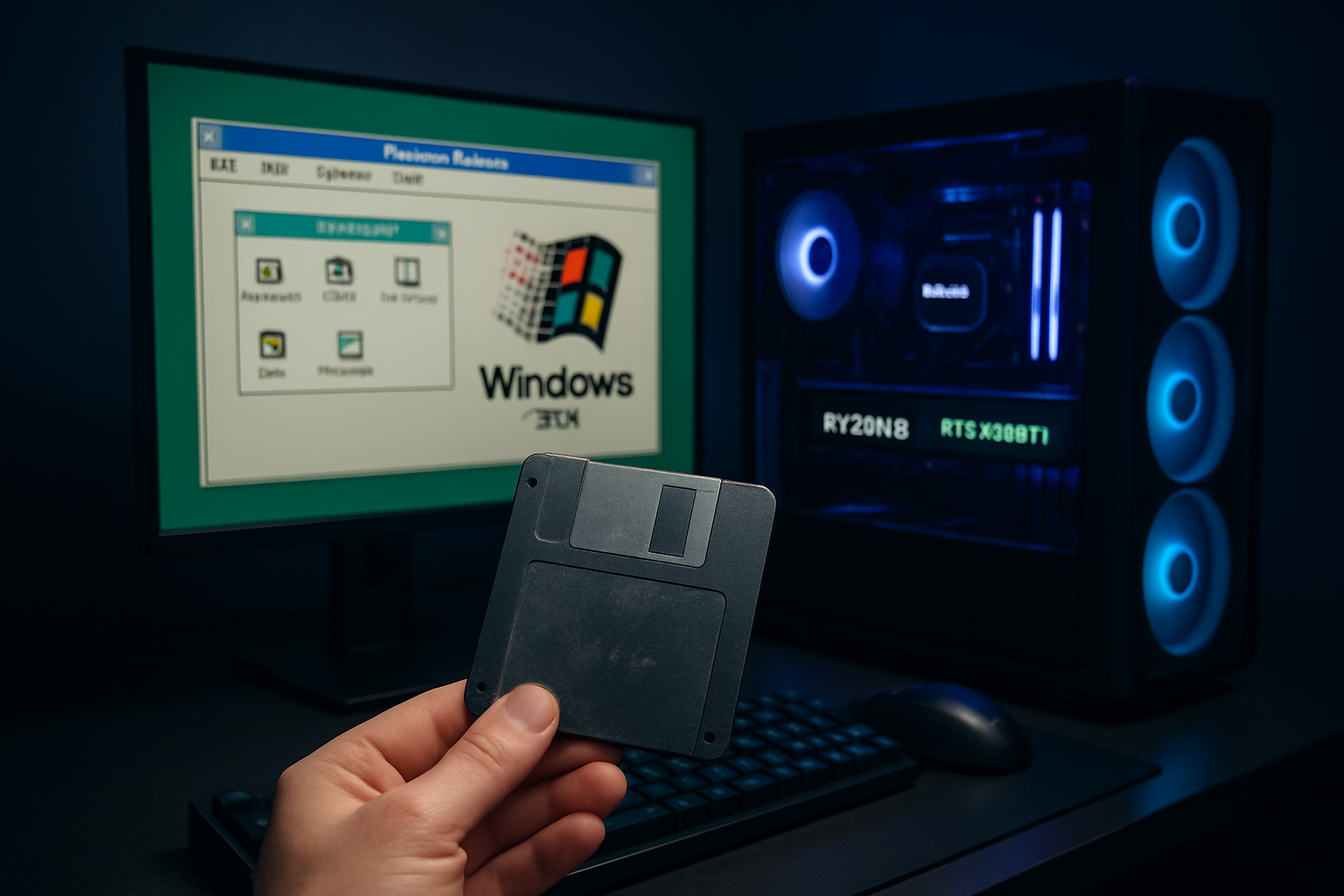 مغامرة تقنية: تثبيت Windows 3.1X على أحدث أجهزة الكمبيوتر بمعالج Ryzen 9 9900X